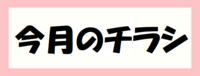 今月のチラシ